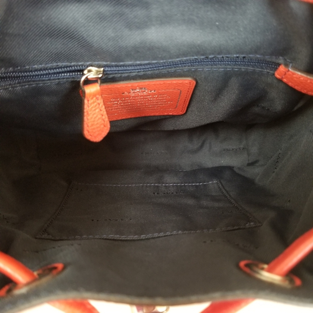 Coach Charlie Floral Leather Mini Backpack Rucksack - Picture 12 of 14